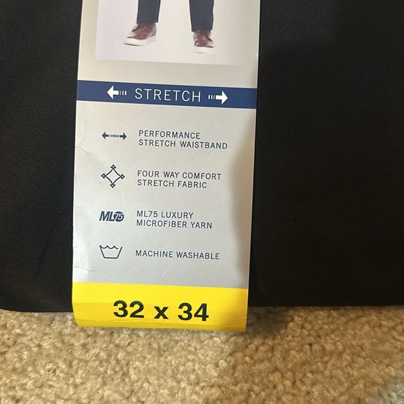 NWT Greg Norman Men's Ultimate 5 Pocket Black Pants Size 32 x 34 - Picture 3 of 4